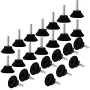 M6 x 17 x 24mm Adjustable Leveling Feet Floor Protector for Desk Sofa Leg 24X