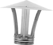 Luxshiny Chimney Cover Accessory Stainless Steel Rain Hat Chimney Flue Roof Vent Cover Stopper Easy to Install
