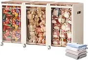 Huayeex Stackable Storage Drawers - Foldable Large Storage Drawers Organizer | Offices Organization for Offices School Pantry Pet Bathroom RV Bedroom