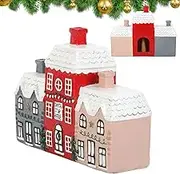 Gingerbread House Incense Burner | Resin Gingerbread Incense Holder,Red House Resin Incense Burner, Log Cabin Incense Burner, Festive Christmas Cute House Decor