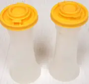 Tupperware - SALT & PEPPER Shaker Set - 6in Tall - Orange