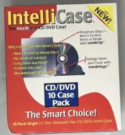 Intellicase CD/DVD Case 10 Pack Single Disc - 5 Different Colors - 897551001101