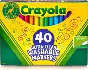 58-7861 40 Ultra-Clean Washable Markers, Fineline Markers, 40 Bold Colours, Supe