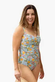 LaSculpte Chlorine Resistant One Piece Swimsuit Tropical Citrus-Multi-1