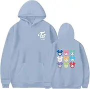 [Flyself] Womens Teen Girls Twice Hoodie Cartoon Long Sleeve Pullover Top Sweatshirts with Kangaroo Pockets Jumper Tops Sportswear NA YEON JUNG YEON MOMO SANA JI Hyo MINA DAHYUN CHAE Young TZUYU