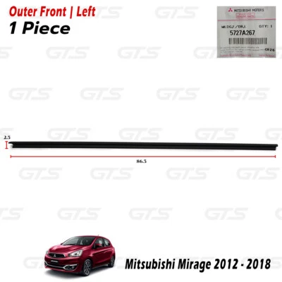 For Mitsubishi Mirage Space Star 2012 18 Front Lh Outer Weatherstrip Door Belt (for: Mitsubishi)