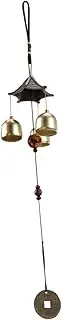 MERRYHAPY 1pc Metal Tube Wind Chimes Hanging Blessing Chime Card Lucky Diverter Unique Wind Chimes for Outside Hummingbird Ring Day Thank Home Decorations Zinc Copper Iron Alloy