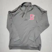 Travis Mathew Quarter Zip Pullover Men's XL Gray Golf Fleece Pockets D Logo