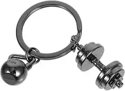 [TOVINANNA] Dumbbell Keychain Pendant Themed Key Ring for Gym Lovers Eye Catching Bag Decor for Friends Family Durable Metal Design for Keys Backpacks