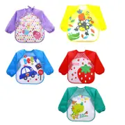 Baby Kids Smock Toddler Waterproof Long Sleeve Feeding Bib Apron