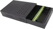 POENVFPO Coffee Powder Box Thickened Stainless Steel Coffee Knock Box Drawer for Cafes Household (Black)