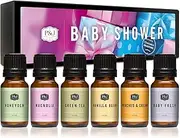 P&J Trading P&J Fragrance Oil Baby Shower Set | Baby Fresh, Peaches & Cream, Green Tea, Magnolia, Honeydew, Vanilla Bean Candle Scents for Candle Making, Freshie Scents, Soap Making Supplies