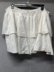Stoney Clover Lane Target 2X Ruffle Tiered Skirt Linen Blend Layers Mini Lined