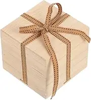 ETHZZLE Box Unpainted Wood Crafts Boxes Cajas De Madera Centros De Small Wood Crate Unpainted Treasure Chest Cooyeah Mini Treasure Chests Bulk Cuboid Pattern Paulownia Beige