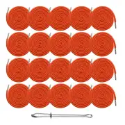 20pcs Drawstring Cords 51" Replacement Drawstring with Threader, Orange