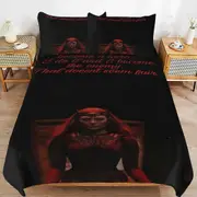 v3006 Bed Sheets Bedding Wanda Maximoff Bedding Sets Ultra Soft Skin-Friendly Duvet Cover 3 Piece, Cute Comforter Cover Bed Set for Boys Girls Kids (