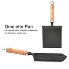 Household Mini Non-stick Frying Pan Iron Omelette Tamagoyaki Pot Wooden Handle