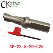 Φ23.5-2D-C25 WC/SP Indexable drill machining length 47mm U drill,For SPMG07T308