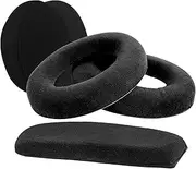 Geekria Earpad and Headband Comfortable Set, Compatible with Sennheiser HD 598/598 SE/598 CS/515/555/595/518 Headphone, Repair Parts Suit (Velour/Black)