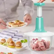 Hand Press Push Food Processor Chopper Chopping Fruits Vegetable Slicer Cut W3S8