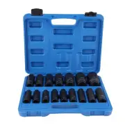 16Pcs 1/2 Hex Bit Socket Set Professional Grade Tool Kit for Auto Industrial Use
