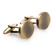 Kensington Oval Brass Cufflinks Antique Brass