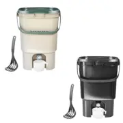 Food Waste Compost Bin 21L Sturdy Compost Bin for Household Balcony Yard
