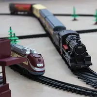 在飛比找樂天市場購物網優惠-兒童火車超長9.4米軌道電動仿真模型套裝軌道車玩具軌道車益智