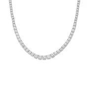 Silver 44cm 3-5mm Cz Graduated Cz Tennis Necklace in White