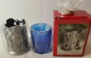 Home For The Holidays, Votive Candle Holder Snowmen May Department 1997, Vintage