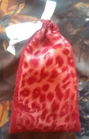 Handcrafted Red Leopard Tarot Bag