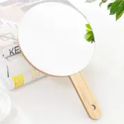 Handheld Travel Mirror with Handle, Dressing Table Mirror, Wood Handheld Plain M