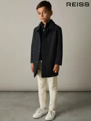 Reiss Navy Logan 3-9 yrs Gabardine Coat with Removable Gilet (E11067) | $180