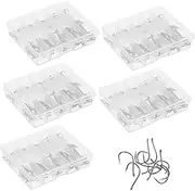NOLITOY 5 Sets Carbon Steel Barbed Fishing Hooks with Special Design for Enhanced Bait Retention Portable Plastic Box for Freshwater Seawater Fishing Tackle Kit