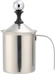 Tongke Manual Foamer Stainless Steel Milk Frother Cream Coffee Whisking Head Double Mesh 400ml/800ml-400ML