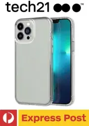 iPhone 13 PRO (6.1") ShockProof Transparent Evo Clear Slim Case - Tech21