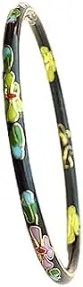 [NXAWUE] Cloisonne Bracelet,Enamel Bracelet, Colorful Cloisonne Filigree Enamel Thin Bangles for Ladies Handicraft Ethnic Vintage Bracelets Jewelry Fashion Accessories