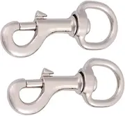 Abaodam 2pcs Zinc Alloy Pet Collar Hooks Swivel Joints for Dogs Cats Traction Rope Buckle Harness Accessories Non-Corrosive Rotatable 360 Degrees