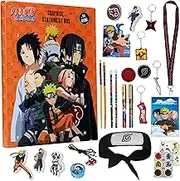 Naruto Advent Calendar 2024 Children, Anime Gift with Stationery & Toys (Orange)
