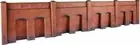 PO244 Metcalfe OO Scale Gauge Model Railway Card Kit Retaining Wall Red Brick
