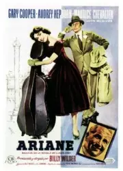 Love In The Afternoon poster Audrey Hepburn Gary Cooper Mauric- 1957 Old Photo