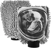 XYMZR Pugdog Astronaut Space Absorbent Microfiber Car Wash Mitt, Funny Cute Anime Scratch Free for Cars Cleaning, Home Cleaning Mitts, 2 Pack, 10.24” L x 7.09” W