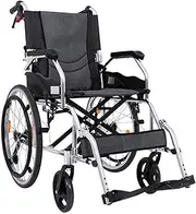 Wheelchairs Foldable Wheelchair Folding Wheelchair For Adults Portable Aluminum Transport Wheelchair With Handbrake Self-propelled Manual Wheel Chair Folding Wheel Chairs(Grey)