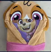 Paw Patrol Skye Kids Hooded Towel Wrap 24" × 50" 100% Cotton Beach Swim