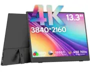 4K Portable Monitor, 13.3" 3840 * 2160 IPS Portable Monitor for Laptop, Slim Lig