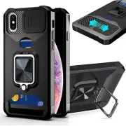 Case For Apple iPhone Xs X Hybrid Armor Shockproof Rugged Case With Card Slot