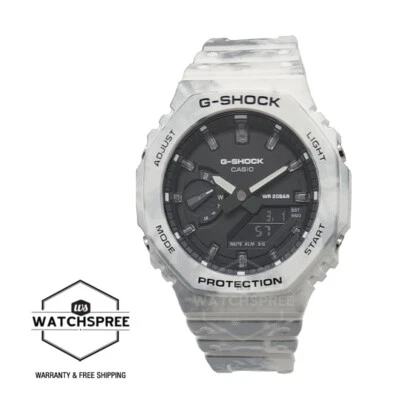 Casio G-Shock Frozen Forest White Camouflage Resin Band Watch GAE-2100GC-7A