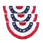 American Pleated Fan Flag,3 X 6 Ft USA Patriotic Flag Bunting Half Fan Banner...