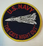 "The Cats Night Out" F-14 Tomcat 4" Patch US Navy