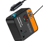 DC to AC Car Converter, Intelligent Plug Converter for Vehicle, Cell Phone Notebook Car Charger Adapter Road Trip Converter for Minivan, Truck